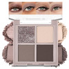 Wugbc 4 Colors Eye Shadow Palette Makeup Neutral Taupe White Glitter Eyeshadow Palette Matte Shimmer Eye Brightener Smooth Powder