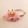 Nishine 1.3 X1.3 Mini Baby Girl Tulle Crown Headband Toddler Princess Crown Tiaras Birthday Photography Gold Elastic