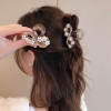 2 Pcs Flower Claw Clips Pearl Hair Claw Clips Shark Clip For Women Girls Party Wedding Thin Thick Hair Accessories
