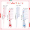 4Pcs Cute Hair Comb Set Strawberry And Ice Cream Kids Toddler Baby Comb Fine Tooth And Rat Tail Combs Small Tiny Mini Miniature Plastic Hair