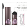 Lsxia Eye Brow Stamp And Eyebrow Stencil Kit Dark Brown