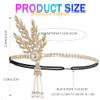 Gortin 1920S Flapper Headpiece Rhinestones Flapper Headband Bridal Wedding Roaring 20S Hair Accessories For Women Gold
