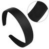 Wllhyf 2 Pieces Satin Headbands 1 Inch Wide Hard Head Band Fashion Solid Headband Anti Slip Plain Hair Bands Diy Hair Accessories For Women