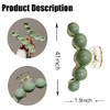 Large Green Pearl Hair Clamps For Women Elegant Acrylic Hair Crab Clips Non Slip Strong Hold For Thick Or Thin Hair