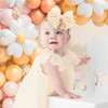 Lanmerry Baby Girl Headband With Bows 3Pcs Nylon Hair Accessories For Infant Toddler Girls Black White Beige Hairband
