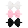 Lanmerry Black Baby Bow White Nylon Headband Bows Baby Girls Hair Accessories Toddler Newborn Hair Accessories Pink Baby Bow Infant Headband