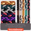 Easyoung 10Pcs Braided Hair Ties For Thick Curly Hair No Crease Coils For Men S Buns And Women S Long Hair