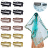 12 Pcs Chunni Clips With Safty Pins Dupatta Hair Clip Easy To Use With Dupatta Hijab And Tikka Setting Multifunction10 Teeth Snap Clips For