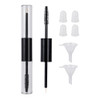 2Pack Empty Mascara Tubes Dual 2 In 1 Mascara Wand And Eyeliner Tube For Castor Oil Eyelash Serum Eyebrow Growth Oil Travel Empty Mascaras