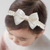 Yheahin Baby Girl Bow Headband Satin Crystal Bow Knot Toddler Hairband Soft Lace Elastic Headpiece Party Bows Hair Accessories For Newborn