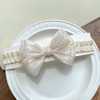 Yheahin Baby Girl Bow Headband Satin Crystal Bow Knot Toddler Hairband Soft Lace Elastic Headpiece Party Bows Hair Accessories For Newborn