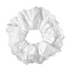 Dimeho White Scrunchies For Women Large Lace Scrunchies Elastic Hair Ties No Damage Double Layer Hair Bands White