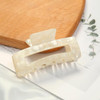 White Hair Clips For Women Thick Hair Large Claw Clips For Thin Hair Big Square Hair Clip For Long Curly Hair Strong Hold Jaw Clip Fashion