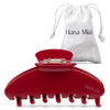 Hana Mia Large Red Claw Clip 4 Inch Acetate Hair Clip For Women