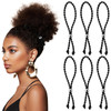 6Pcs No Slip Adjustable Hair Ties Big Ponytail Holders