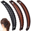 Varmdukke 3Pcs Banana Hair Clips Hair Claw Clip With Double Combs 2 Style