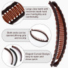 Varmdukke 3Pcs Banana Hair Clips Hair Claw Clip With Double Combs 2 Style