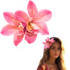 1Pc Orchid Flower Hair Clips 6Inch Large Hawaiian Artificial Flower Hair Barrettes Hibiscus Hair Clips For Wedding Bridal Beach Party