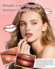 Metallic Shimmer Coral Lipstick For Women Long Lasting High Pigment 02