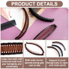 Yaloje 3Pcs Banana Hair Clips For Women Non Slip Hair Claws With Double Combs Vintage Hairpin Thick Long Curly Hair Styling Accessories For