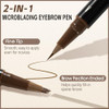 Boobeen 3Pcs Waterproof Eyebrow Pen Dual Ended Eyeliner Microblading Eyebrow Pencil For Women Long Lasting Hair Like Brow Pen With Brow