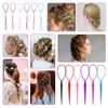 12 Pack Hair Loop Tool Hair Tool Set Ponytail Pull Through Hairs Pull Through Tools In Large And Small French Braid Loop Braiding Tools 6