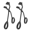 2Pcs Black Eyelash Curler With Refill Pads Pinching Mini Lash Curler For All Eyelash Shapes Eye Makeup Brushes And Tools Beauty And Personal
