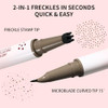 Ucanbe 2Pcs Dual Ended Freckle Pen And Freckle Stamp Precise 15 Degree Curved Tip Makeup Waterproof And Smudge Proof Long Lasting Faux