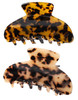 Spenlly 2Pcs Leopard Hair Claw Clips For Women Girls French Ponytail Holder Claw Clips Fashion Hair Accessories For Long Thick Hair B