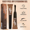 2Pcs Tattoo Eyebrow Gel Easy Peel Off With Tweezers Waterproof Sweatproof Transfer Proof Long Lasting Up To 3 Days Eye Brow Gel For Fuller