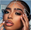 Fdesigner Rhinestone Head Chain Silver Crystal Headpiece Wedding Hair Chain Costume Hair Accessories For Women