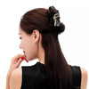 Yusier 2Pcs Heart Shaped Rhinestone Hair Clips Duckbill Ponytail Barrettes With Decorative Design Plum Blossom C