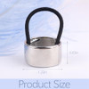 Framendino Silver Ponytail Hair Cuff Holder Metal Circle Elastic Ties Band For Women