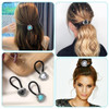 Ouligay 3 Pcs Western Ponytail Holders Metal Boho Hair Ties With Turquoise Boho Hair Ties Bracelet Hair Ties No Damage Vintage Heart Hair