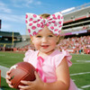 Yanjie 7 Pink Football Bows For Baby Girls Pink Headbands For Newborns Infants Toddlers Sports Girls Hair Accessories For Game Day Super