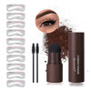 Eyebrow Stencil Kit One Step Brow Powder Stamp Makeup With 10 Reusable Eyebrow Stencils 2 Eyebrow Pen Brushes Professional Waterproof Brow