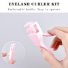 Uranian Eyelash Curlers Partial Eyelashes Curlers Plastic Lash Curler With 1 Replacement Silicone Refill Pads Protable Makeup Cosmetic Tools