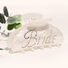 Bride Claw Hair Clip Aileam White Acrylic Hair Clip Banana Barrettes Rhinestone Bride Logo Bachelorette Party Decorations Bridesmaid Gift
