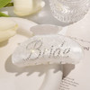 Bride Claw Hair Clip Aileam White Acrylic Hair Clip Banana Barrettes Rhinestone Bride Logo Bachelorette Party Decorations Bridesmaid Gift