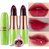 Evpct 2Pcs Black Red Cherry Magic Mood Color Changing Lipstick Long Lasting 24 Hours Original For Women Ph Color Change Changing Jelly