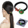 Ezindraw Green Jade Hair Tie Japanese Style Ponytail Holder Hair Elastic Rope For Hanfu Dress Chinese Hair Scrunchie Vintage Jade Donut