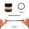 20 Piece Braided Hair Ties For Men Elastic No Damage No Slip No Rip For Curly Thick Long Hair Black Brown Khaki