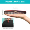 Kahem 7.48 Inch Tortoise Hair Comb Fine And Wide Tooth Dressing Comb Beard And Mustache Comb Professional Hair Cutting Comb For Barbers