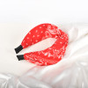 Red Knotted Boho Paisley Headband For Women S Hair Non Slip Turban Twist Knot Bandana Hairband