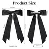 2Pcs Hair Bows Hair Clip Beige Black Hair Ribbon Ponytail Holder Accessories Slides Metal Clips Hair Bow For Women Girls Toddlers Teens Kids