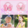 Aco Uint Sequin Butterfly Hair Scrunchies And Pony Holders Cute Hair Accessories With Big Bows For Girls And Women Pack Of 6 Hair Ties