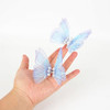 Blue Butterfly Medium Hair Clips Set 2 Pcs With Dangling Wings Beautiful Butterfly Hair Accessories For Women