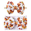 Yanjie Hairband Thanksgiving Baby Girl Headband With Turkey Printed Bows Handmade Hair Accessories For Infant Toddlers Kids One Size Fits