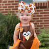 Yanjie Hairband Thanksgiving Baby Girl Headband With Turkey Printed Bows Handmade Hair Accessories For Infant Toddlers Kids One Size Fits