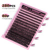 280Pcs Wispy Individual Lashes Diy Eyelash Extensions 8 16Mm D Curly Lash Extensions Lash Clusters 80D Cluster Eyelashes Diy At Home By